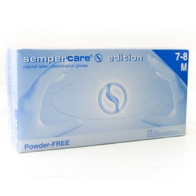 Sempermed Gumikesztyű latex, púdermentes - 100 DB - Gumikesztyű latex, púdermentes 100db (XS)
