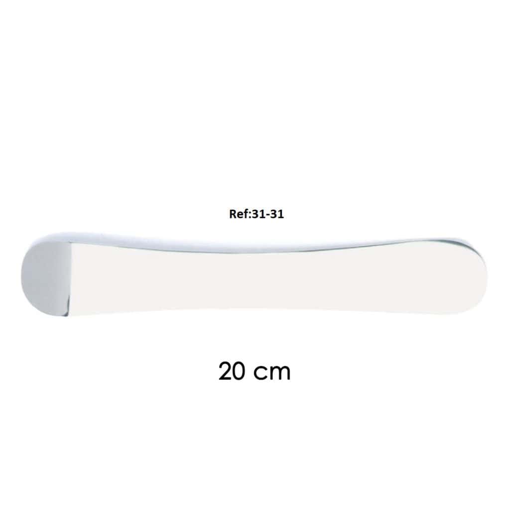 Gipszkeverő spatula fém 20 cm hajlított
