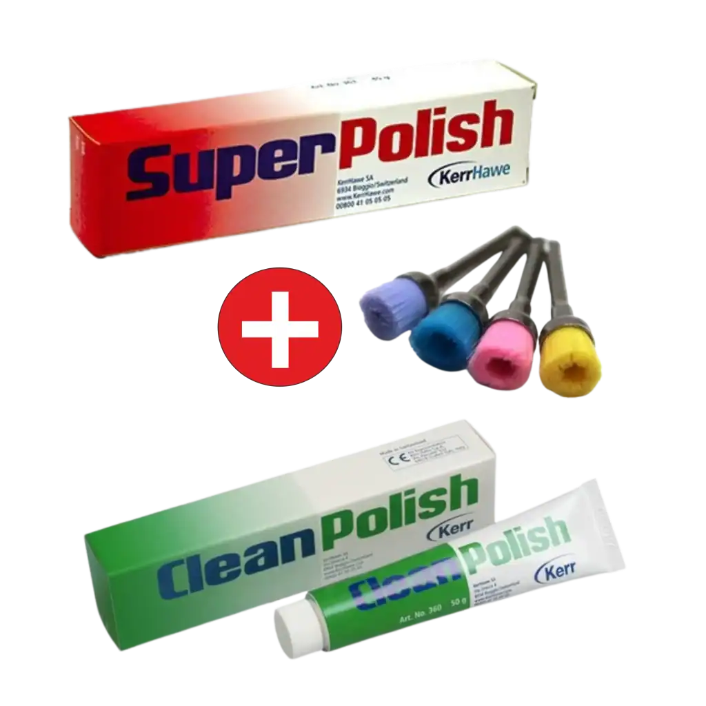Clean Polish + Super Polish + Színes Nylon Polírkefe
