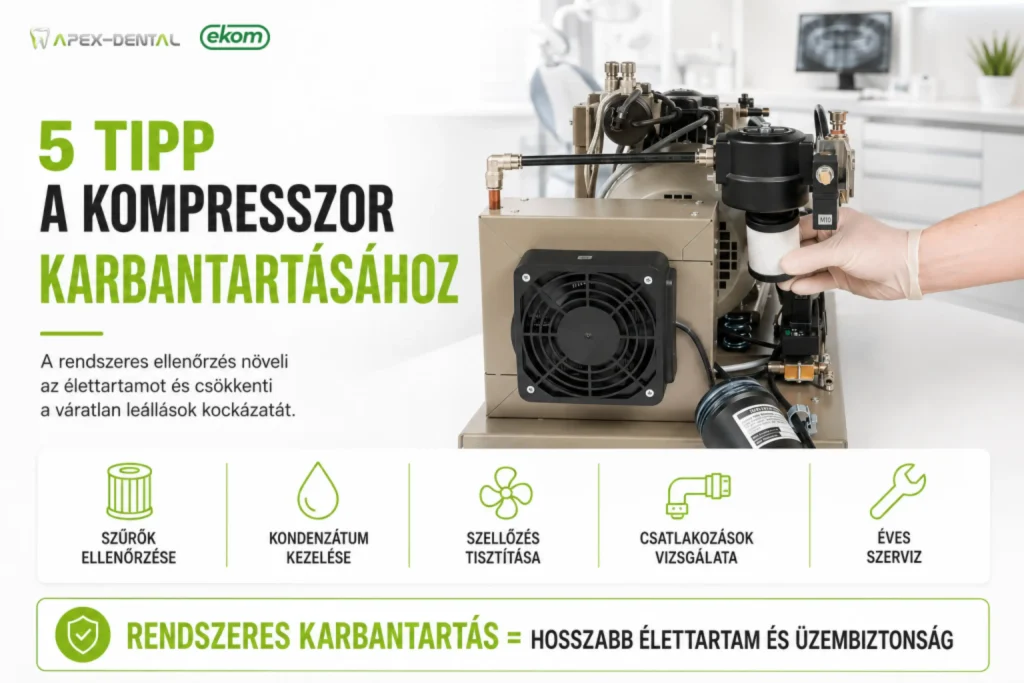 5 tipp a fogászati kompresszor karbantartásához