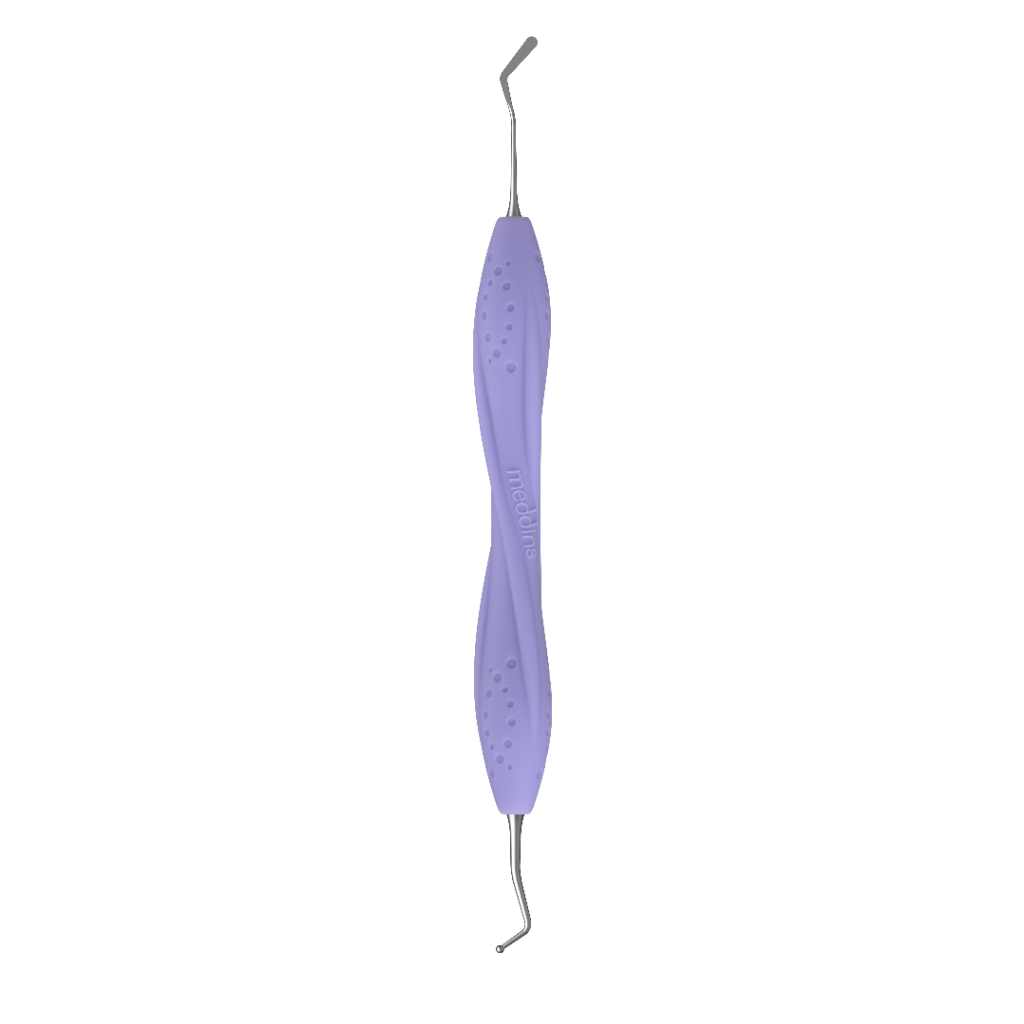 Meddins spatula–plugger TYPE 8 – gömbvégű, szilikon nyéllel