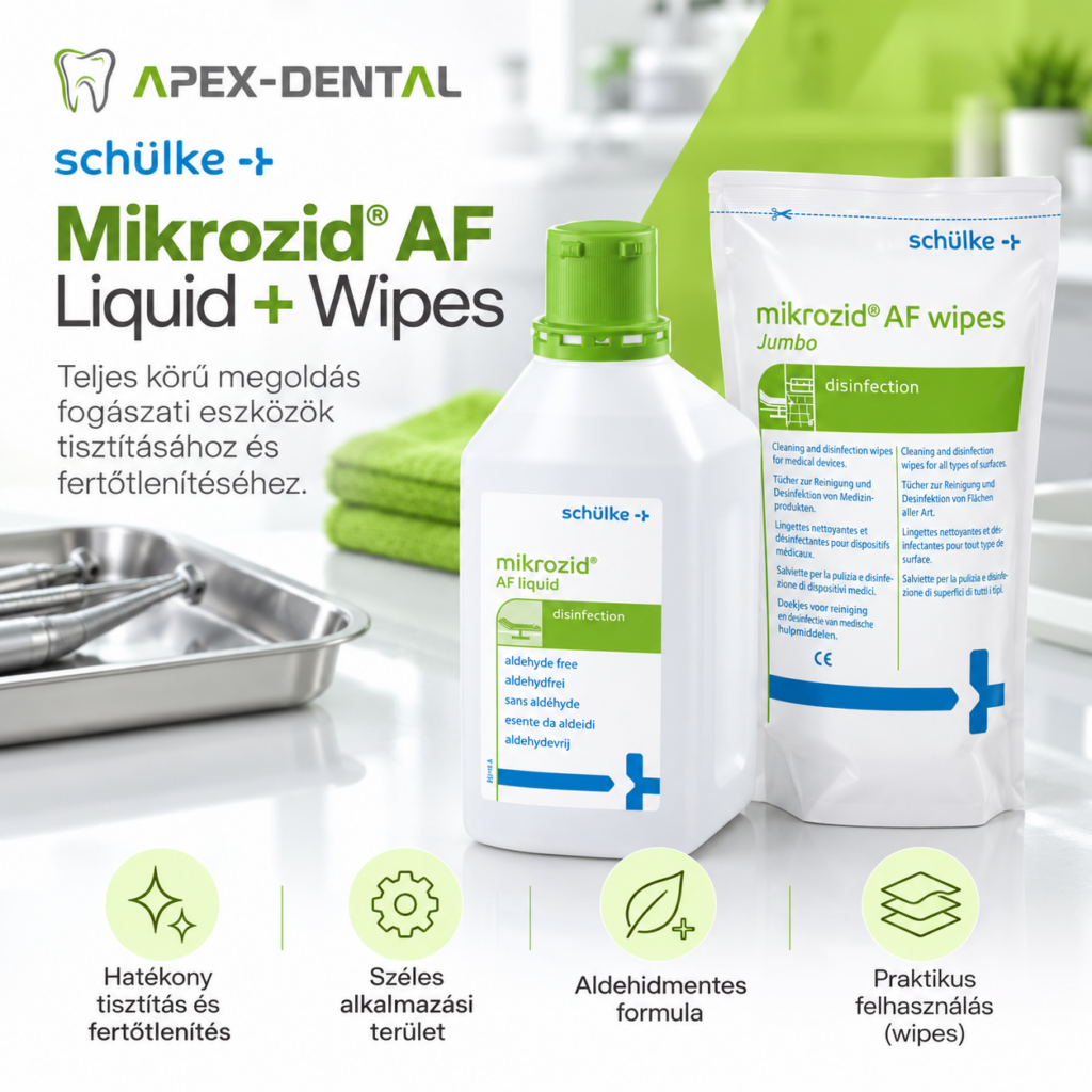 Mikrozid felületfertőtlenítő csomag – AF Liquid 1 L + kendő utántöltő, 150 lap