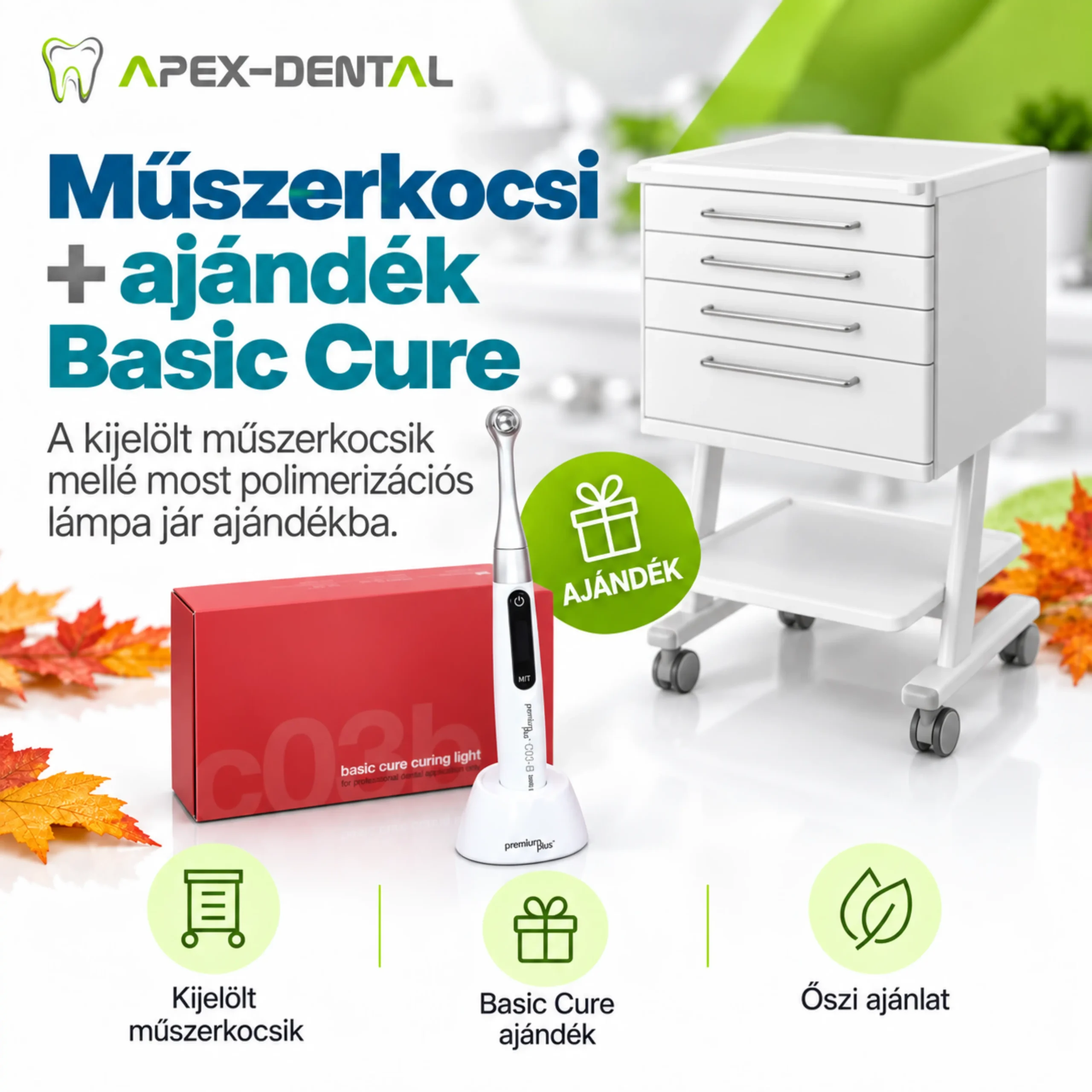Műszerkocsi + ajándék Basic Cure