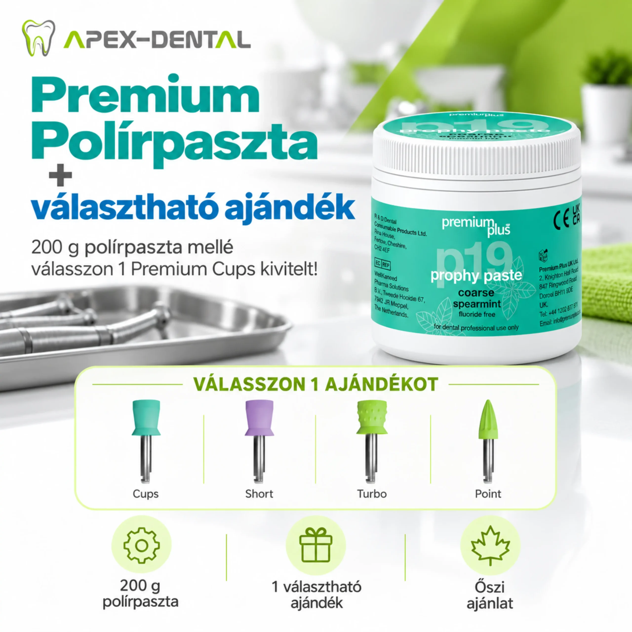 Premium Polírpaszta + 5 db gumipolírozó ajándékba
