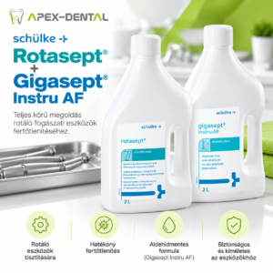 Gigasept Instru AF 2 L és Rotasept 2 L műszerfertőtlenítő csomag